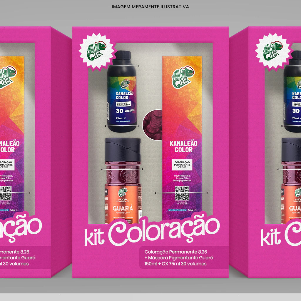 kit coloração 8.26 Marsala + Guará 150ml